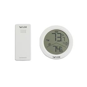Taylor 077784047231 Digital Wireless Round Indoor Comfort Level Thermometer And Clock R