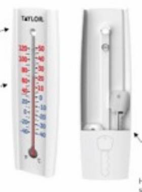 Taylor 077784048016 6 Pack - Outdoor Thermometer And 2 Key Hideaway Holder 5154kh