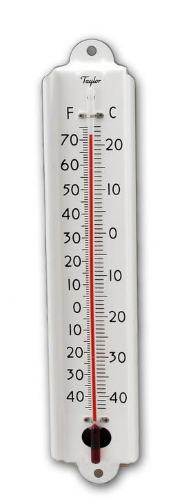 1106j Taylor Cold Storage Wall Thermometer -40 To 70 F 12 In Metal Mercury-free Heavy