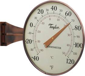 Taylor 313108190185 Heritage Collection Dial Indoor Outdoor Thermometer Wireless