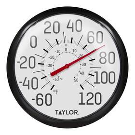 Taylor 367157327856 Big And Bold Wall Thermometer Indoor Outdoor Wireless Th