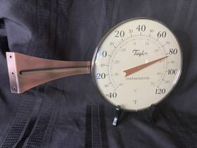 480cr Taylor 8.5 Inch Heritage Metal Dial Weatherproof Indoor/outdoor Thermometer