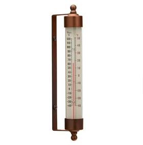 482cr Taylor Heritage Long Glass Tube Thermometer 12.25 Inch - Bronze