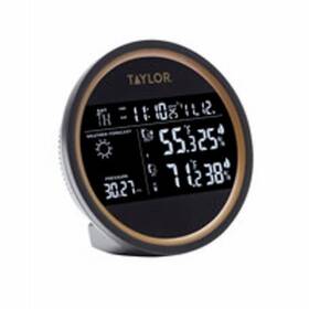 5282011 Taylor 2 Pack - Digital Indoor/outdoor Weather Forecaster Round Black Dial