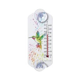 5307079t Taylor Rainbow Hummingbird Indoor Outdoor Suction Cup Thermometer Decor For Patio