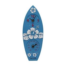 Taylor 92926t4 Surfboard Poly Resin Indoor And Outdoor Clock Thermometer Home Decor For