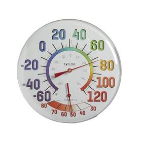 Taylor B0df7ybn2b Metal Wall Indoor Outdoor Thermometer And Hygrometer Easy To Read Number