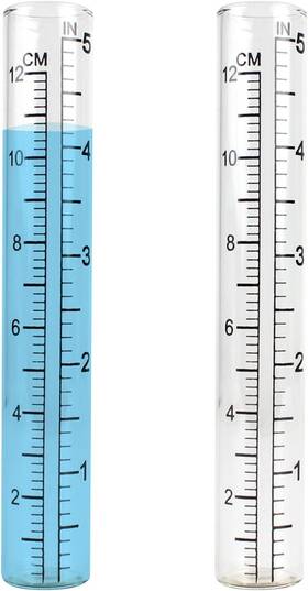 Pd-5954 Tbwhl 2pcs 5 Inch Capacity Rain Gauge Glass Replacement Tube For Yard Garden