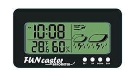Tecscan 854452004266 Funcaster Barometer Ambient Weather Clock For Golf Cart Boat Home Black
