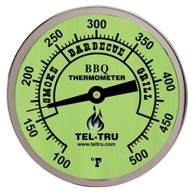 Bq300 Tel-tru 855026003135 Barbecue Thermometer 3 Inch Glow Dial With Zones 4 Stem 10