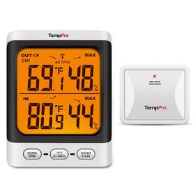 Temppro Tp62 Indoor Outdoor Thermometer Wireless 500 Ft Outside With