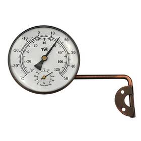 Thermometer World 011405002716 Brass Outdoor Hygrometer With Stylish Dial Design - Garden Thermo