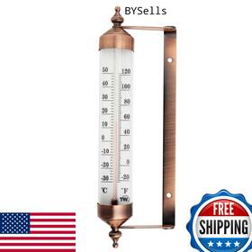 B07pjwgjxb Thermometer World Bronze Effect Outdoor - Decorative And Waterproof Wall Garden Patio 9