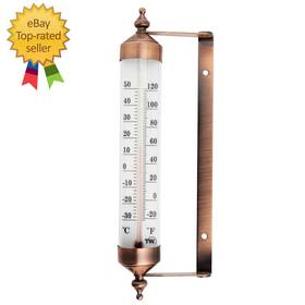 In-156 Thermometer World Outside With Bronze Effect Design - Stylish 9.5 Inch Decorative Outd In-156 Thermometer World Outside With Bronze Effect Design - Stylish 9.5 Inch Decorative Outd