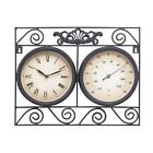 35417 Thermometers Benzara Outdoor Clock Metal . 14 17