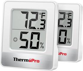 Tp49-w-2 Thermopro Tp49 2 Pieces Digital Hygrometer Indoor Thermometer Oyster White