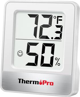 Tp49-w Thermopro Tp49 Digital Hygrometer Indoor Thermometer Humidity Oyster White