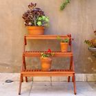 Tier Wooden Plant Stand 3 Flower Display Outdoor Garden Insect Resistant Wood 611359402737