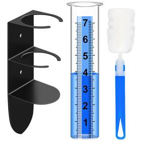 Timenued 094904018544 Rain Gauge Outdoor 7 Inch Large Replacement Tube With 2 In 1 Black