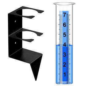 Timenued 652569367072 Rain Gauge Outdoor 7 Inch Capacity Outdoors Best Rated Black
