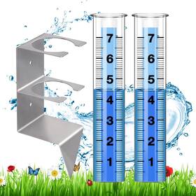 Rain023 Timenued Rain Gauge Gauges Outdoors Best Rated With Stainless Steel 7 Inch