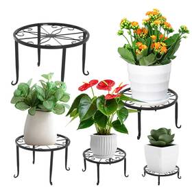 Tinana 445015897802 Metal Plant Stands 5 Pack Heavy Duty Flower Pot For Multiple Plan