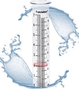 Lybhb-4-001 Toiclebor 7 Inch Capacity Rain Gauge Replacement Tube Dual-scale Plastic