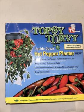 Tt081112 Topsy Turvy Upside Down Hot Pepper Planter As Seen On Tv Brand New In Box