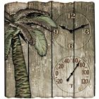 Tap91940 Tree Palm " Thermometer Clock 12 13 Resin Id 3080004 Poly