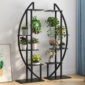 Hoga-f1542 Tribesigns 5-tier Plant Stand Pack Of 2 Multi-purpose Curved Display Shelf