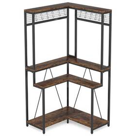 Hd-jw0342-wzz Tribesigns Way To Origin Corner Plant Stand 67 Inch With 15 S-shaped Hanging Hooksbrown