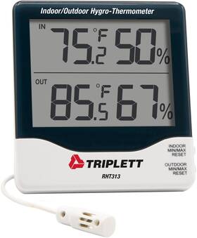 Rht313 Triplett 614395003661 Indoor/outdoor Hygro-thermometer With Dual Display Humidity And Temper