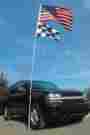 Tutp-17 Jtd Enterprises Ultimate Tailgaters Campsite 17 Portable Aluminum Two Flag Flagpole W Stand