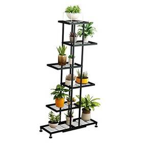 Twhep 770651409285 Metal Plant Stand 6 Tier 12 Potted Upgrade Multiple Rack Black-6 Tiers