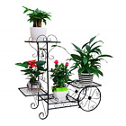 Tz005-b Joannas Home Garden Cart Plant Stand Metal Holder 658392859890