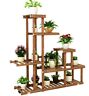 Tzp2241064tsjl5523 Unbranded Multi Tier Wood Flower Rack Plant Stand 3431400662661