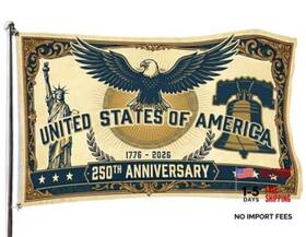 Tztwodcaz Decor-000101 American 250th Anniversary Flag 250 Years Party Decorations Year