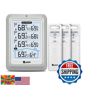 B0byf6ctrk U Unni Wireless Indoor Outdoor Thermometer Hygrometer 4.5 Inch Backlit Temp Humidity 330ft B0byf6ctrk U Unni Wireless Indoor Outdoor Thermometer Hygrometer 4.5 Inch Backlit Temp Humidity 330ft