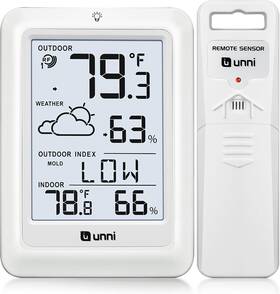 Un0581-wh01 U Unni Indoor Outdoor Thermometer Wireless Weather Station Temperature Humidity Mon
