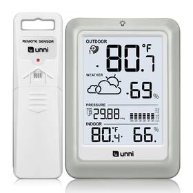 U Unni Un0585 Wireless Weather Stations With 330ft Range Sensor And Adjustable Backlight I