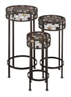 Uma Ornate Wrought Iron Plant Stand 3 Piece Set 758647615308