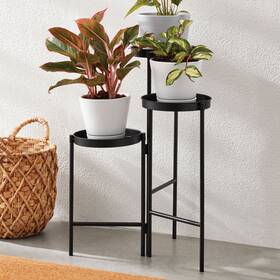Mss306424816101 Un Brand Black Metal 3 Tier Plant Stand