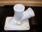Unbranded Flag Pole Holder 2 Hole White Plastic 049793093745