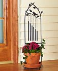 Unbranded Freestanding Planter Windchime Patio Porch Deck Indoor Outdoor Metal Sturdy New 763087917233