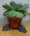 Unbranded Set Of Rabbits Pot Holders Risers Bronze Color Cement