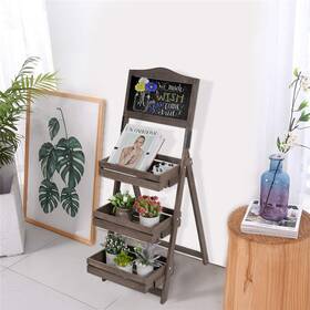 Cxuar7cvzg6 Unho Vintage A Frame Chalkboard Door Pavement Sign Board Garden Wooden Plant Stand