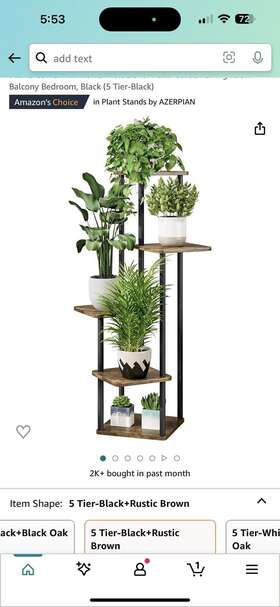 Or2020713a Unho Azerpian Plant Stand 5 Tier Indoor Metal Flower Shelf For Multiple Plants Corner