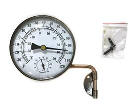 Unifun 797444580013 Measuretool Brass Swivel Thermometer/hygrometer Weather Thermometers Outdoor