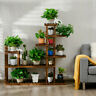 Us-2t3438 Costway Flower Wood Stand Plant Display Rack Multifunctional Storage Shelf