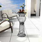Us845-0380143 Outsunny Metal Flower Stand Elegant Leaf Design Potted 712190160968